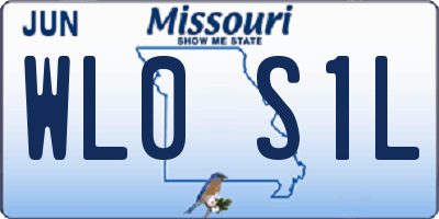 MO license plate WL0S1L