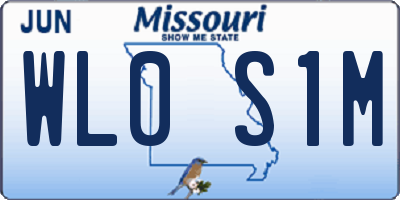 MO license plate WL0S1M