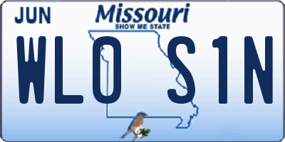 MO license plate WL0S1N