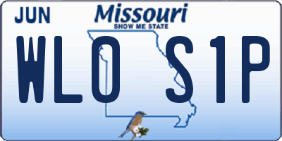 MO license plate WL0S1P