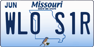 MO license plate WL0S1R