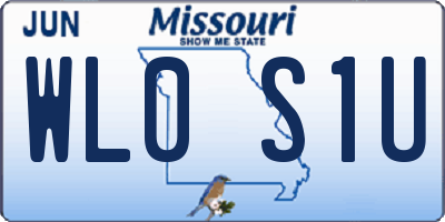 MO license plate WL0S1U