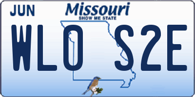 MO license plate WL0S2E