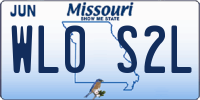MO license plate WL0S2L