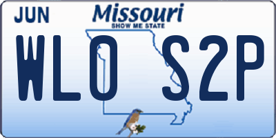 MO license plate WL0S2P