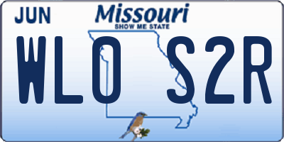 MO license plate WL0S2R