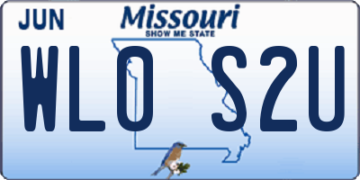 MO license plate WL0S2U