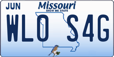 MO license plate WL0S4G