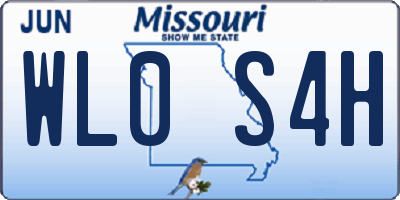 MO license plate WL0S4H