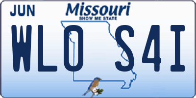 MO license plate WL0S4I