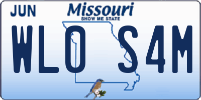 MO license plate WL0S4M