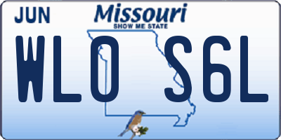 MO license plate WL0S6L