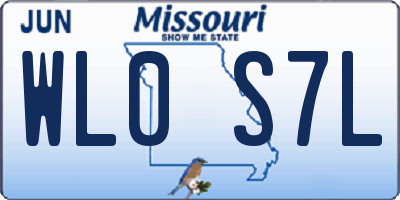 MO license plate WL0S7L