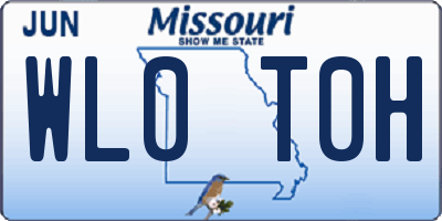 MO license plate WL0T0H