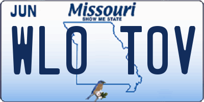 MO license plate WL0T0V