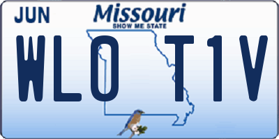 MO license plate WL0T1V