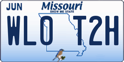 MO license plate WL0T2H