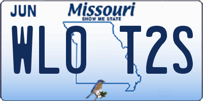 MO license plate WL0T2S