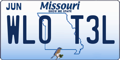 MO license plate WL0T3L