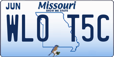 MO license plate WL0T5C