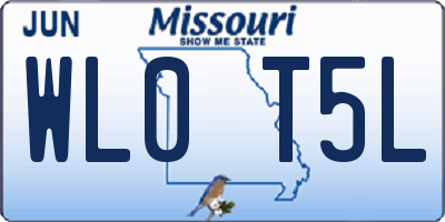 MO license plate WL0T5L