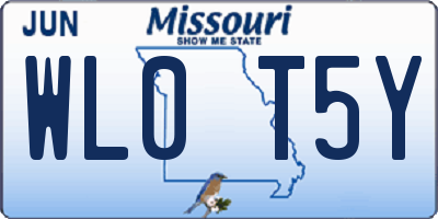 MO license plate WL0T5Y