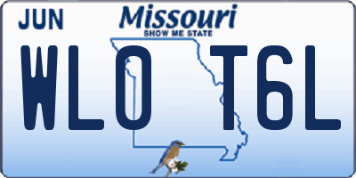 MO license plate WL0T6L