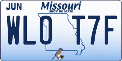 MO license plate WL0T7F