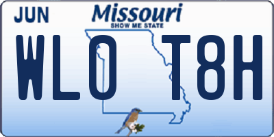 MO license plate WL0T8H