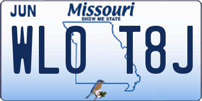 MO license plate WL0T8J