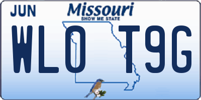 MO license plate WL0T9G