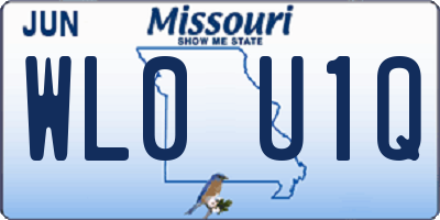 MO license plate WL0U1Q
