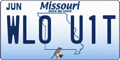 MO license plate WL0U1T