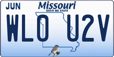 MO license plate WL0U2V
