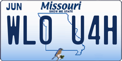 MO license plate WL0U4H