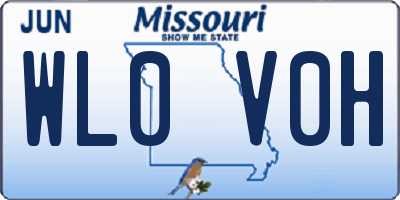 MO license plate WL0V0H