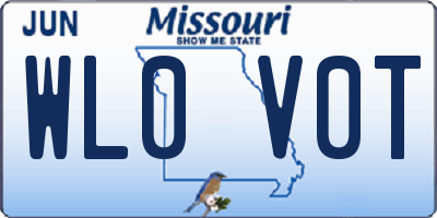 MO license plate WL0V0T