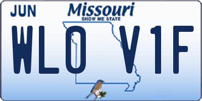 MO license plate WL0V1F