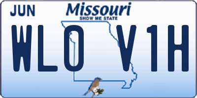 MO license plate WL0V1H