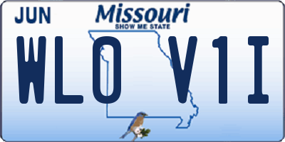 MO license plate WL0V1I