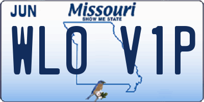 MO license plate WL0V1P