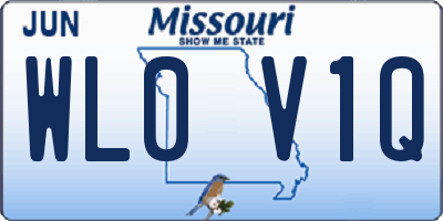 MO license plate WL0V1Q