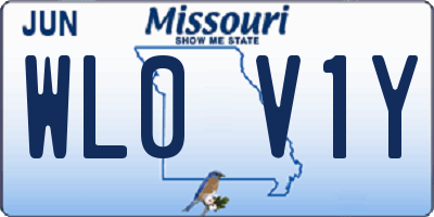 MO license plate WL0V1Y