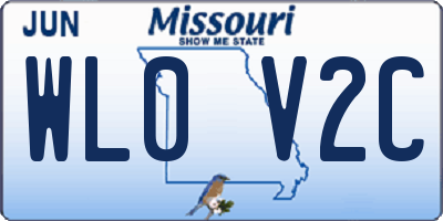 MO license plate WL0V2C