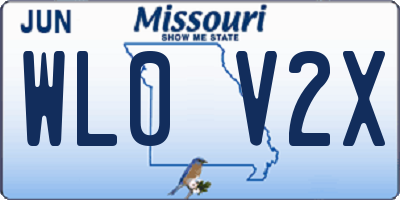 MO license plate WL0V2X