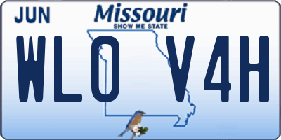 MO license plate WL0V4H