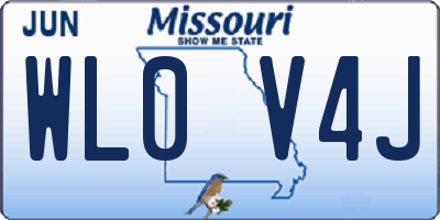 MO license plate WL0V4J