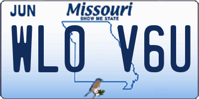 MO license plate WL0V6U
