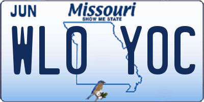 MO license plate WL0Y0C