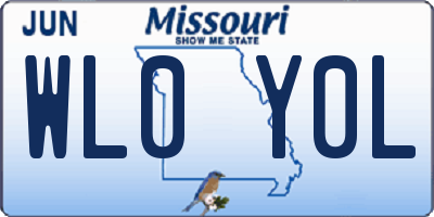 MO license plate WL0Y0L